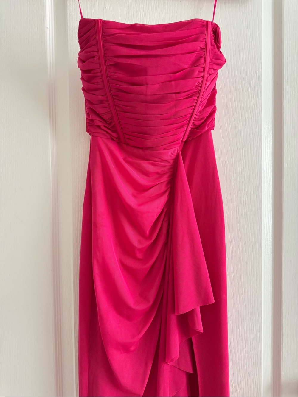 Formal Strapless Ruched Gown